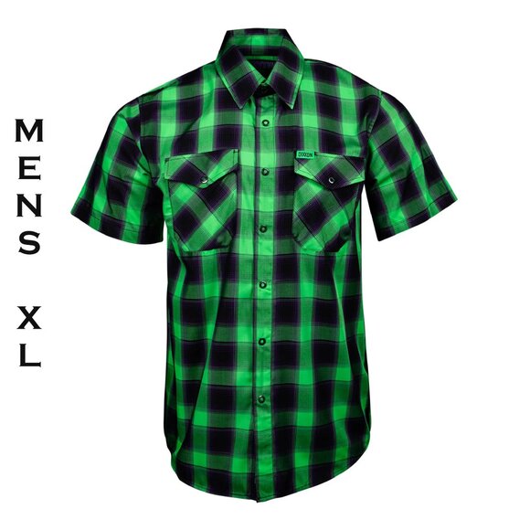 DIXXON FLANNEL - LAGOON BAMBOO Shirt SS - Men's XL - Horror Series - Picture 1 of 9